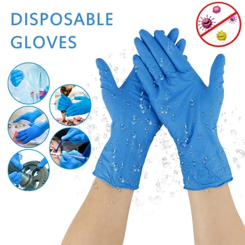 

VIP 20pcs Disposable Household Latex Gloves Black Blue