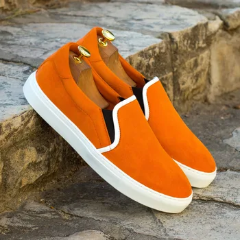 

Men's Shoes New Fashion Handmade Pu Leather Slip-on Dress Shoes Casual Stylish All-match Loafers Shoes Zapatos De Hombre HA113
