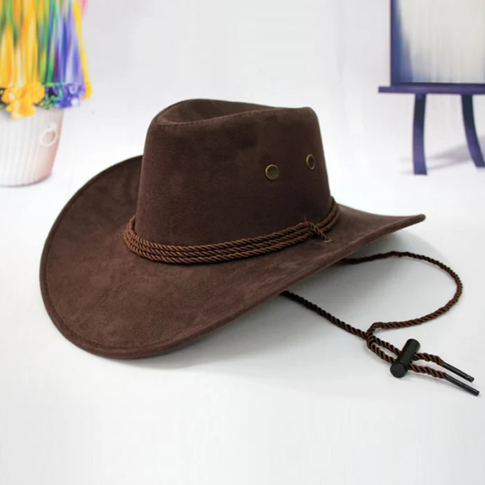 Western Cowboy Hat Men Riding Cap Fashion Accessory Wide Brimmed Crushable Crimping Gift  S55