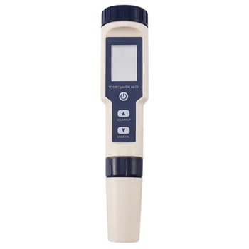 

Promotion! 5 in 1 TDS/EC/PH/Salinity/Temperature Meter Digital Water Quality Monitor Tester for Pools, Drinking Water, Aquariums
