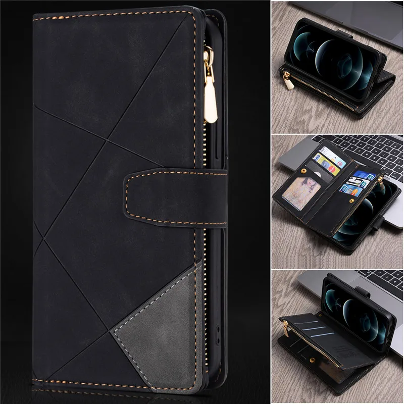 Leather Zipper Phone Case For Samsung Galaxy S20 FE S8 S9 S10 S20