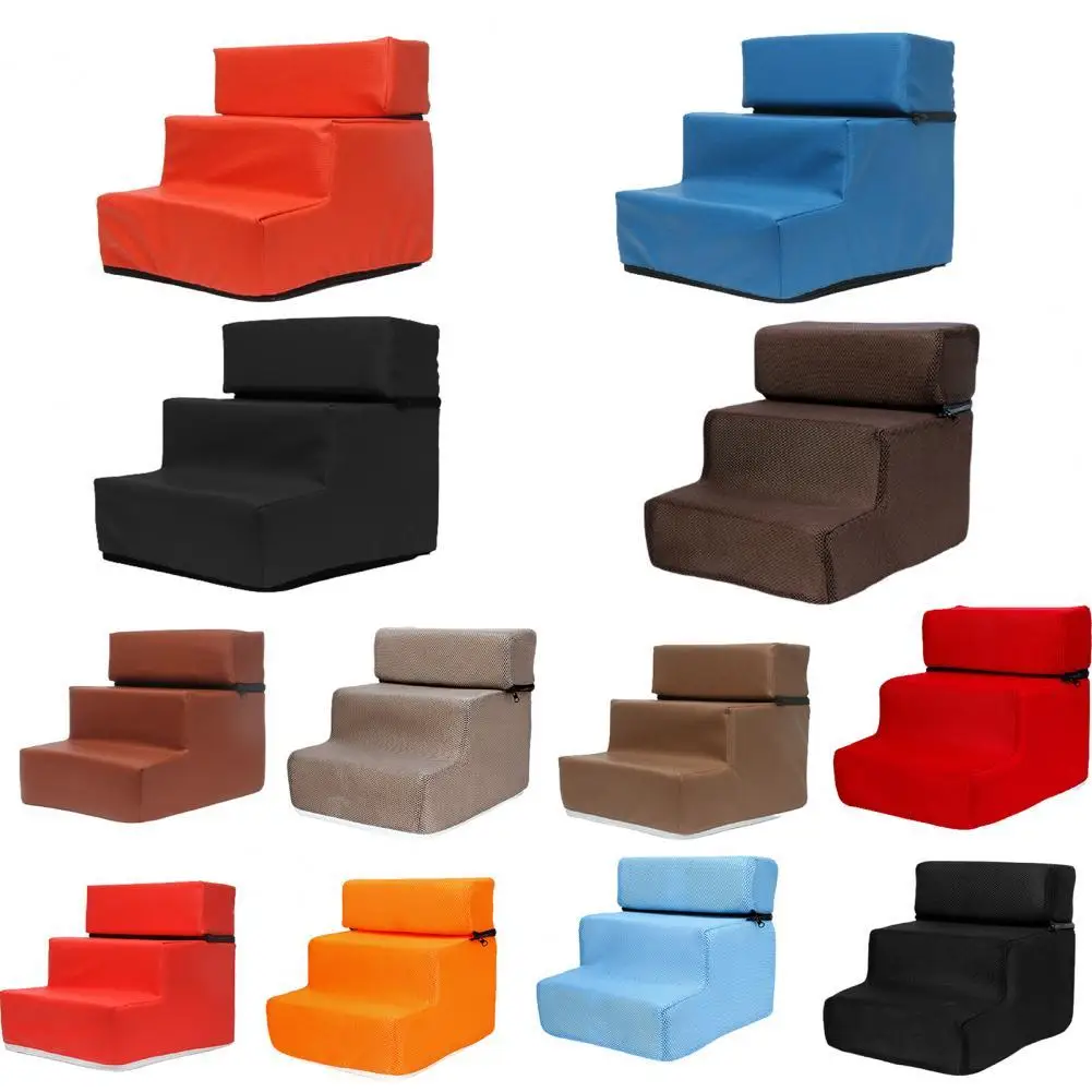 s Pet Ladder Cover Detachable Comfortable Faux Leather Non-slip Dog Ramp Stairs Case for Puppy