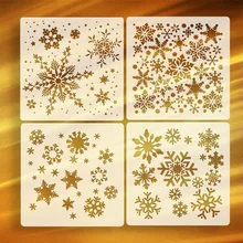 

Christmas Snowflake Spray Pattern Winter Ice Flower Painting Template Girl Heart Winter Wind Hollow Decoration Drawing Tool