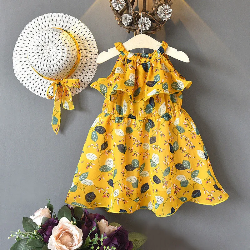 Keelorn/Детские платья; детское платье без рукавов с цветочным принтом из хлопка и льна для девочек; весенне-летние платья для девочек