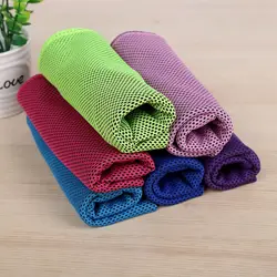 Summer Ice Silk Fitness Towel Cold Towel Outdoor Sports Polyester Cooling Quick Drying Sweat Towel Printed Logo 30*80cm