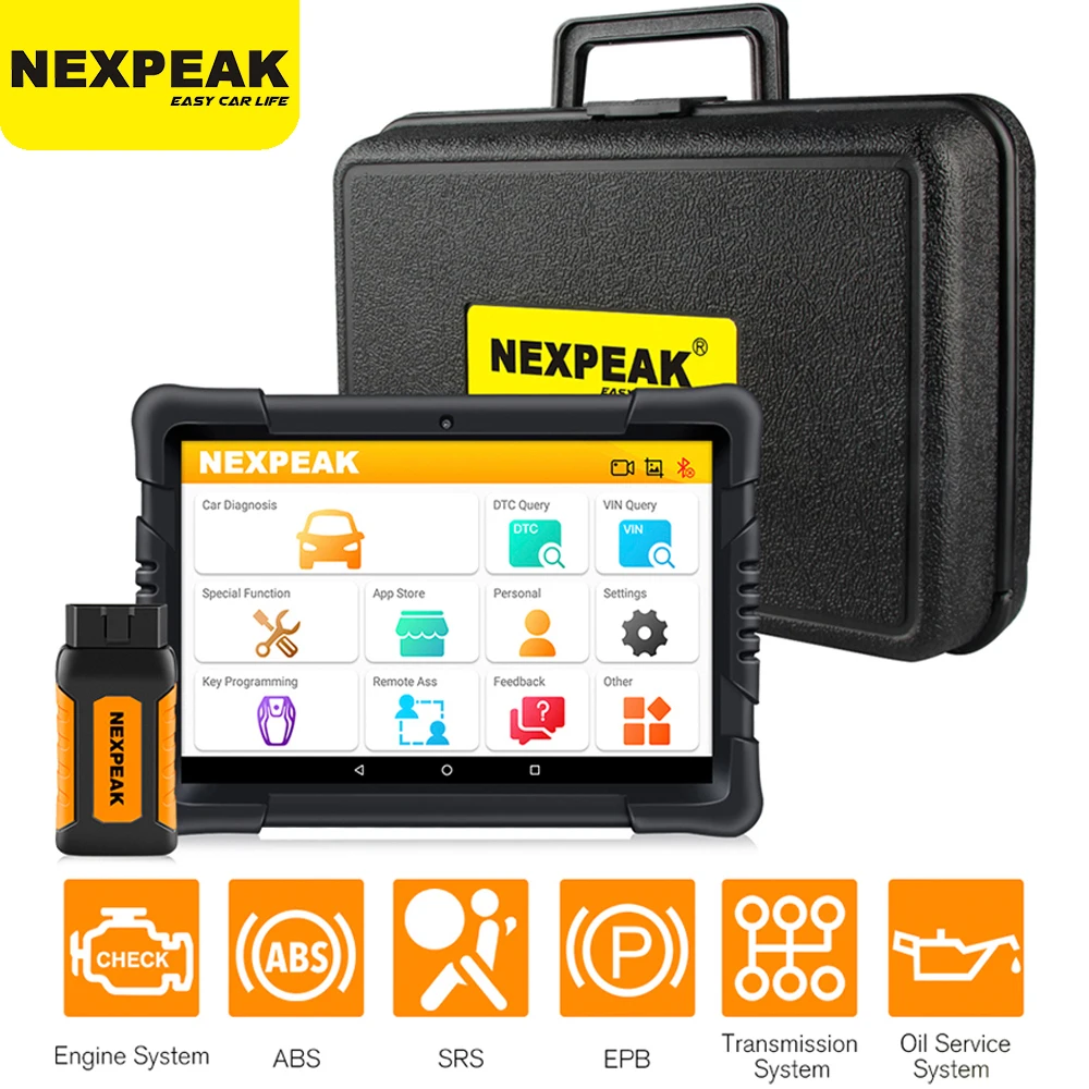 NEXPEAK Obd2 Scanner K1 Pro Car Diagnosis Universal ABS SRS DPF Oil Reset Bluetooth Auto Key Programmer Code Reader PK X6 MK808