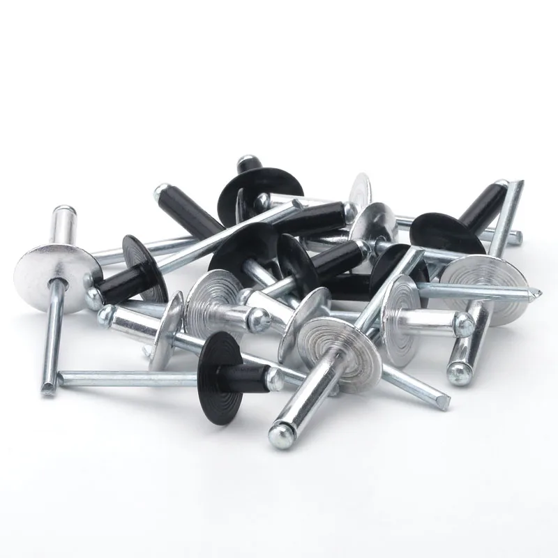 Large Cap Open End Aluminum Blind Rivets blind Rivet pull Cap  Rivets Blind Rivet with Flat Round Head  split Brivets GB