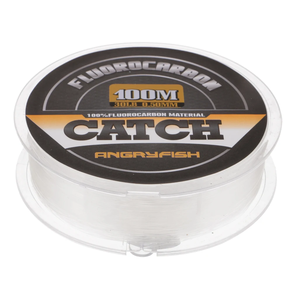 100m/109yds Fishing Lines Clear Fluorocarbon Line Angler Fish Accessory | Спорт и развлечения