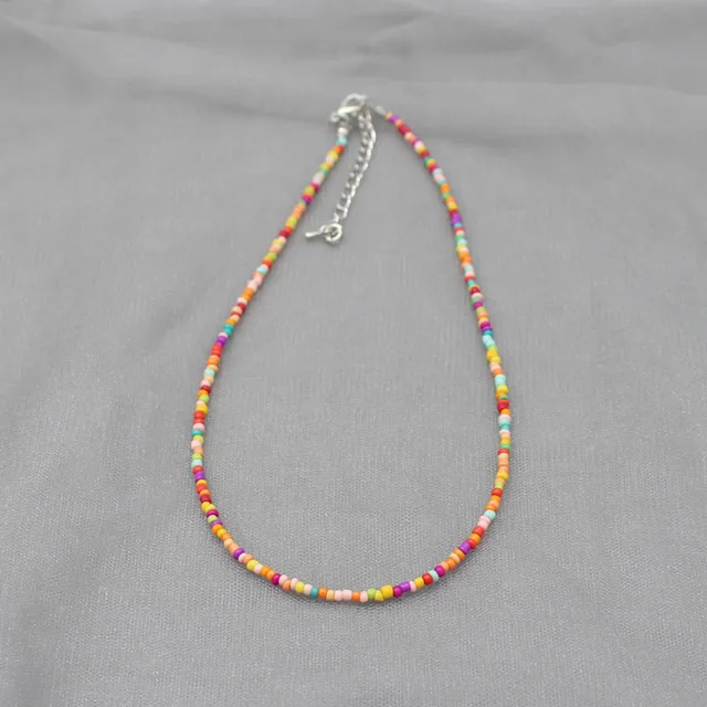 99175-6cec15.jpg Collier ras du cou Simple en perles de rocaille pour femmes, Collier de bohème coloré fait à la main, cadeau de bijoux
