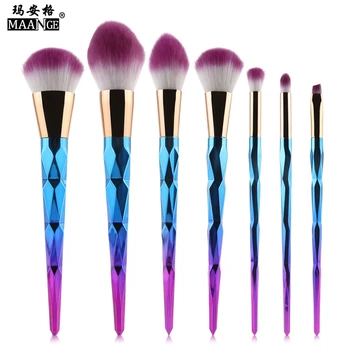 

MAANGE 7pcs Makeup Cosmetic Brushes Set Powder Foundation Eyeshadow Lip Brush Tools Eyeshadow Concealer Lip Eye Make Up Brush