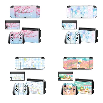 

Girl Pink Flower Screen Protector Skin Charger Stand Holder Sticker Film for Nintendo Switch Lite Console Joycon Controller Case