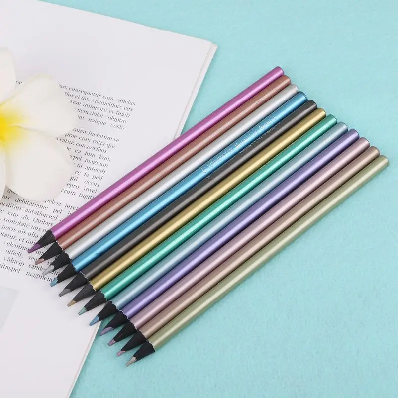 12Pcs Metallic Non-Toxic Colored Drawing Pencils 12 Color Drawing Sketching Pencil
12Pcs Metallic Non-Toxic Colored Drawing Pencils 12 Color Drawing Sketching Pencil