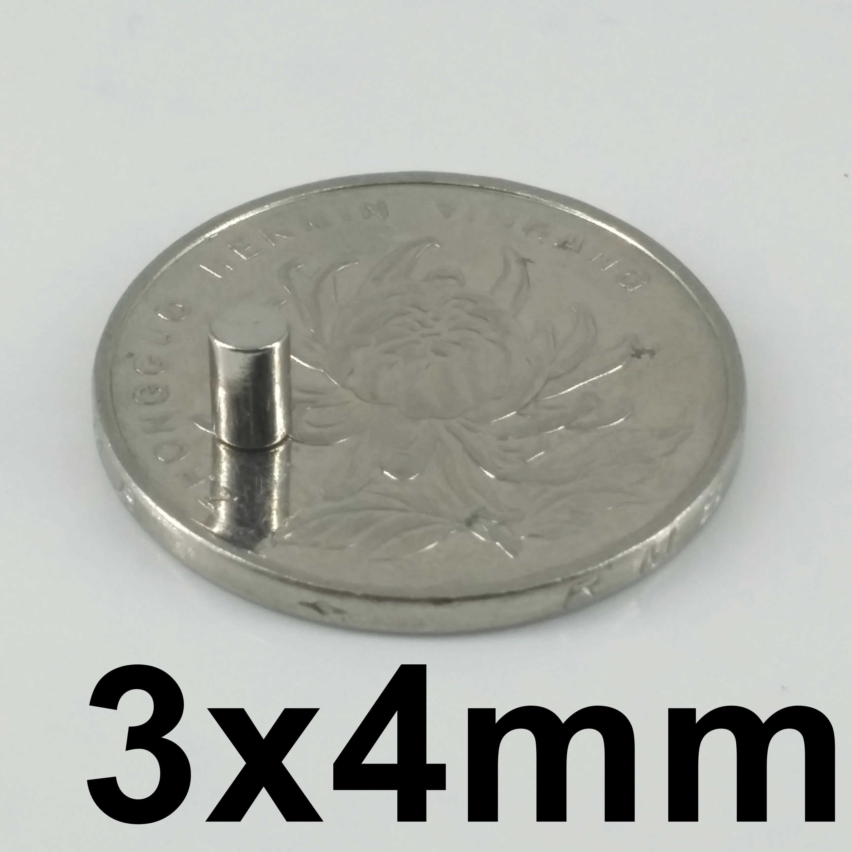 200 шт диск 3x4 мм n35 редкоземельный постоянный сильный магнит, неодимовые магниты оптом NdFeB магниты никель 3*4 мм