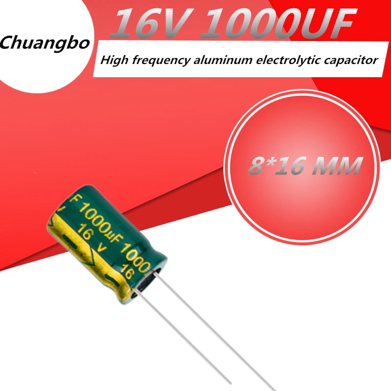 10pcs20pcs 16V1000UF 1000UF 16V 8*16 low ESR/impedance high frequency