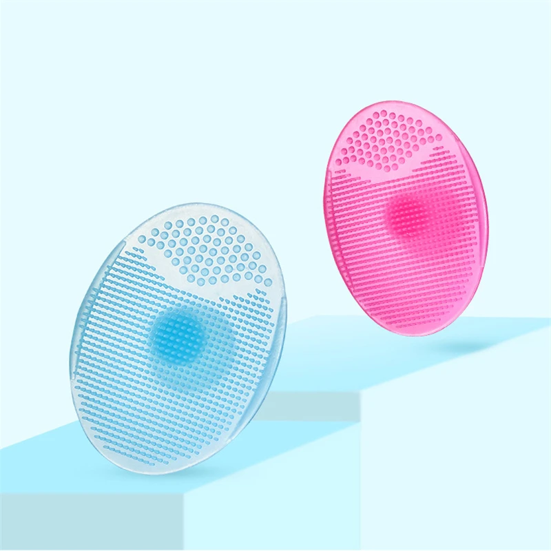 Safety Soft Baby Bath Hair Brush Infant Silicone Massage Scalp Comb Grooming Shower Brush Massage Face Sensory Cleansing