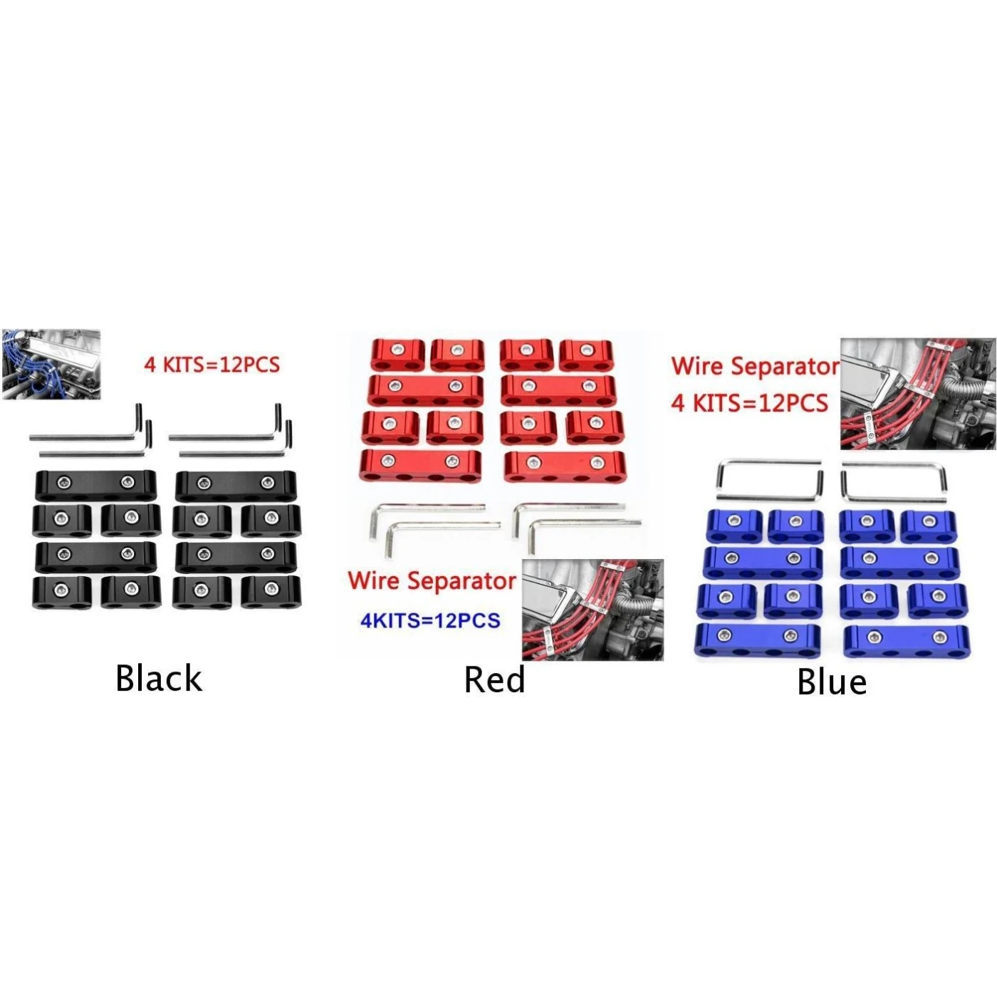 Spark сепараторы заглушка провода 12 шт./компл. двигатель Разделитель Станок зажим фиксированной Организатор алюминий