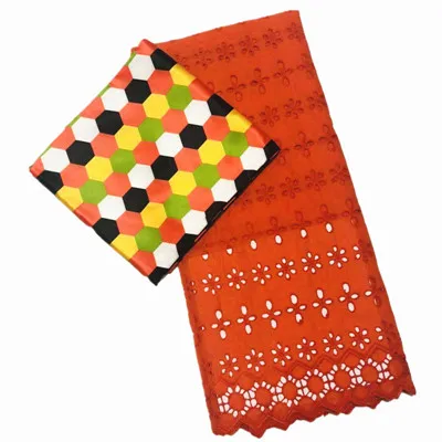 Швейцарская вуаль кружева с африканскими кружевными тканями высокого качества шелковые ткани сочетаются с хлопковыми кружевными наборы тканей 3+ 2,5 ярдов - Цвет: CS120513S33
