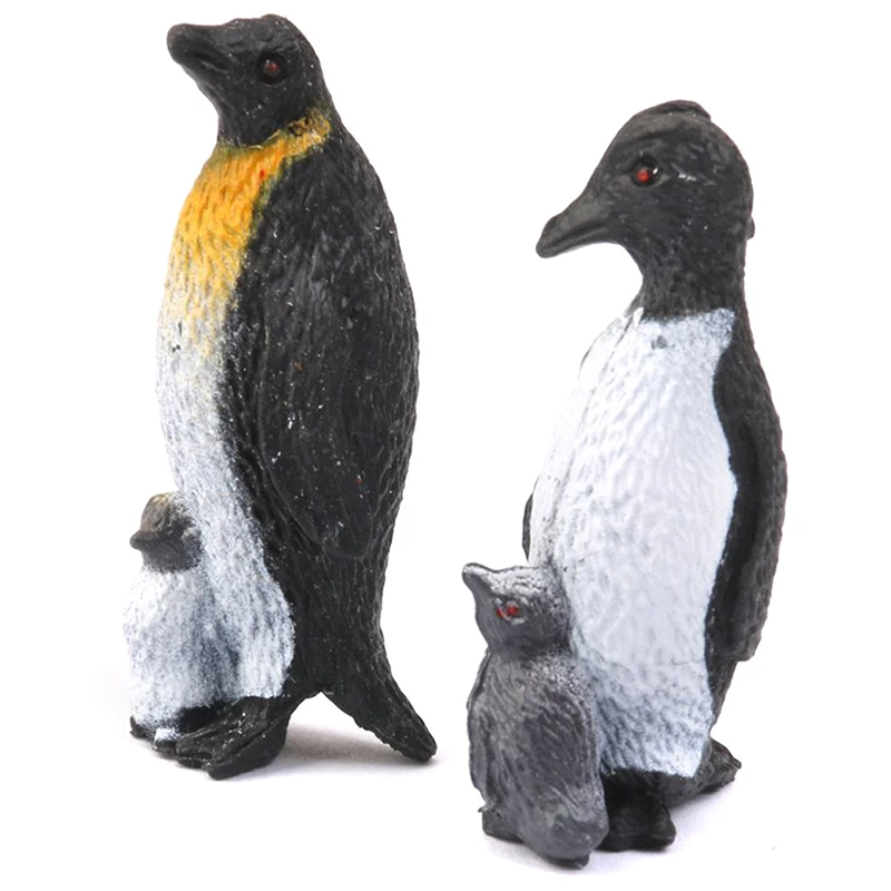 Пластиковый Пингвин океан животное игрушка модель подарок 8 шт черный+ белый