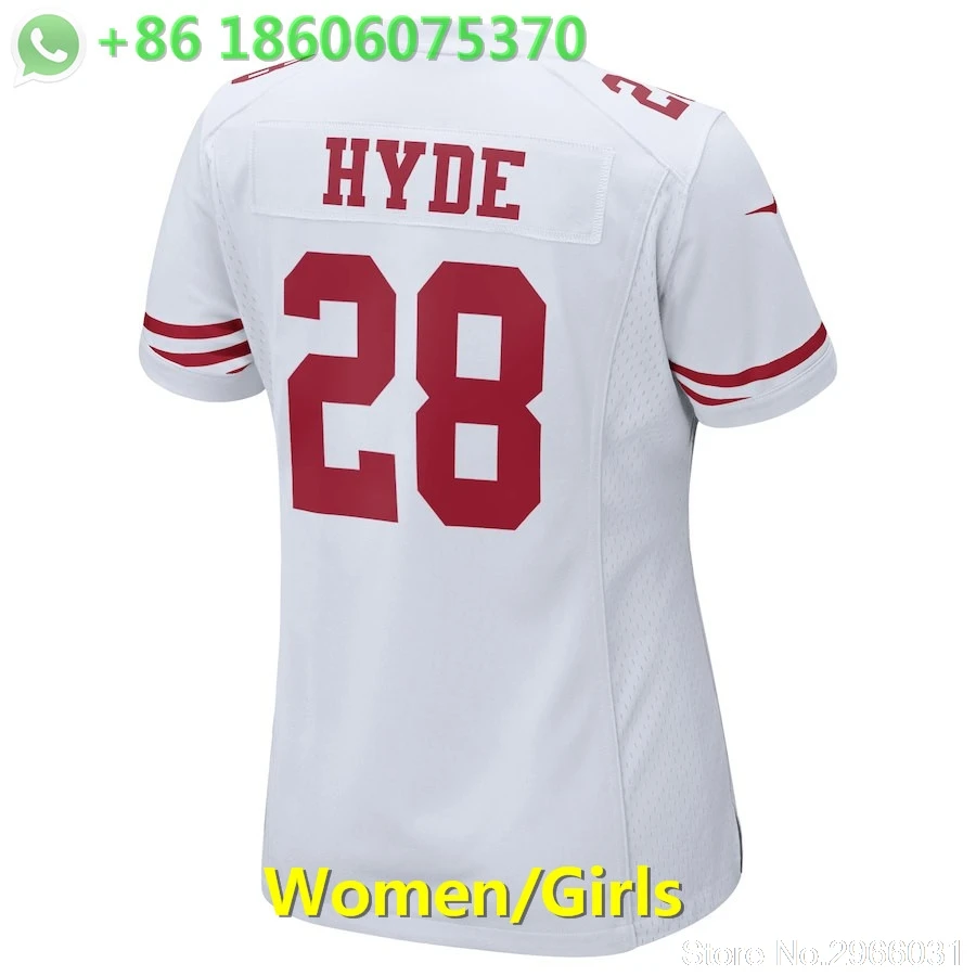 for women San Francisco A+++ качественные женские 10 Jimmy Garoppolo 16 Joe Монтана Карлос 28 Hyde NaVorro 53 Bowman Jimmy Jersey - Цвет: for women