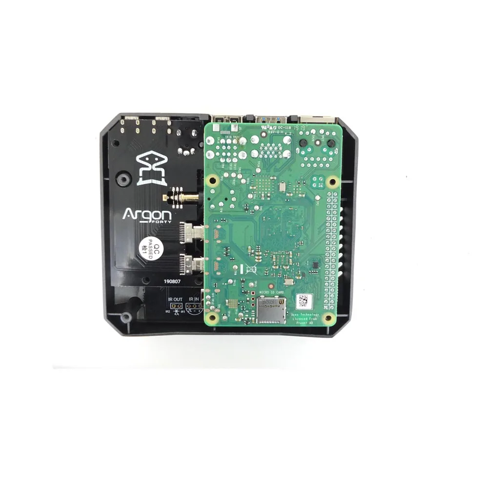 Raspberry Pi 3B/3B+/4B алюминиевый корпус встроенный вентилятор с умным выключателем питания для Raspberry pi 3B/3B+/4B