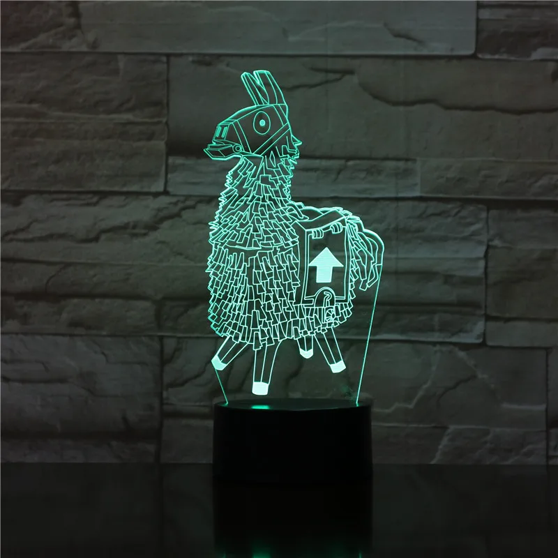 3D Led прикроватная ночник форма животное Альпака Usb настольная лампа 7 цветов Изменение домашнего искусства Декор Спальня Освещение для сна приспособление подарки