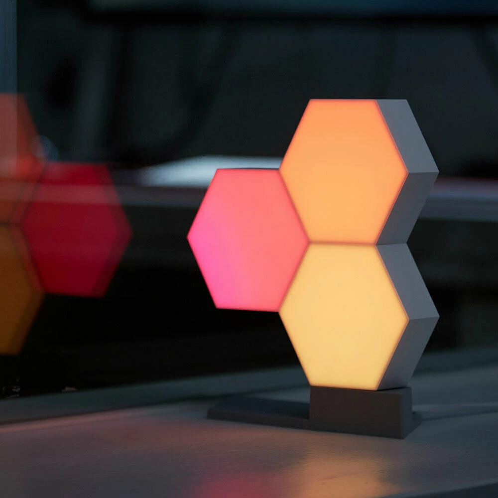 

Diy Wall Lamp Touch Switch Quantum Led Hexagonal Light Modular Creative Smart Bulb Home Decoration Smartphone Wi-Fi APP Control