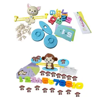 

Monkey and Puppy Digital Balance Scale Toy Addition and Subtraction Arithmetic Desktop Game Puzzle earlyLearn Enlightenment Toys