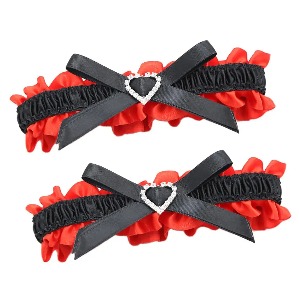 1 Pair Sexy Heart Leg Garter Belt Band Bowknot Harness Lace Punk Thigh Ring Stocking Adjustable Cosplay Lingerie Accessories 1 Pair Sexy Heart Leg Garter Belt Band Bowknot Harness Lace Punk Thigh Ring Stocking Adjustable Cosplay Lingerie Accessories