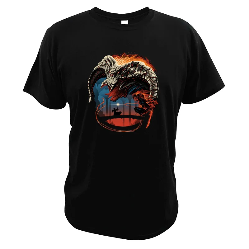 

The Lord of the Rings T Shirt Balrog 100% Cotton Digital Print High Quality Terror Fantasy T Shirts 100% Cotton The Hobbit Tops