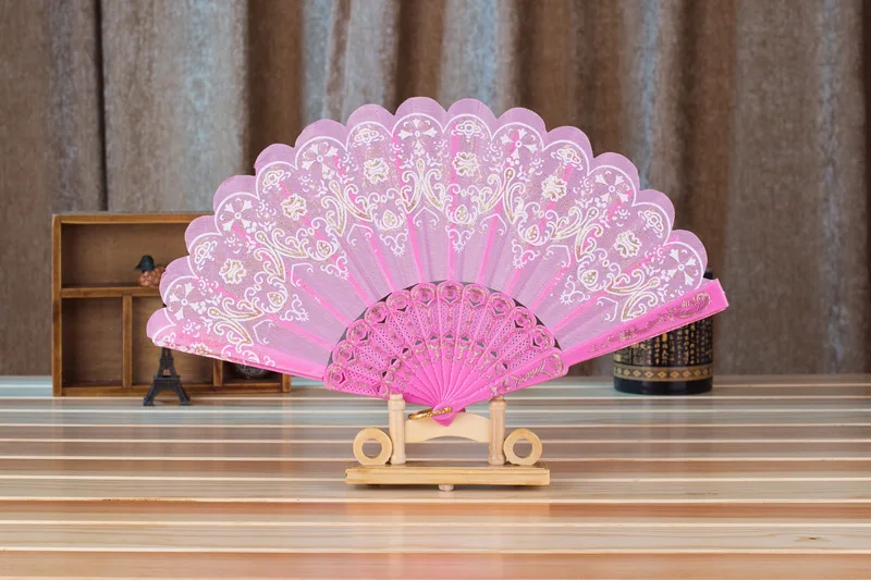 Новейший китайский/Испанский Стиль Танцевальная Свадебная вечеринка кружева складной Ручной Веер в виде цветка для подарка для сувенира оптом
