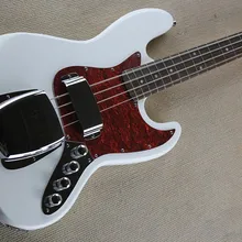 Прямая с фабрики custom shop Белый джазовый электрический бас 4 Струны электрогитара активный пикап 01