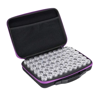 

60 Grids Diamond Painting Storage Case, Clear Plastic Diamond Embroidery Box, DIY 5D Diamond Art Craft Accessory Organizer Jewel