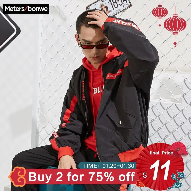 

Metersbonwe New Spring Autumn Streetwear Couple Jacket Fashion Coat Man Casual Short Jacket Brand Men Hip hop street Jacket