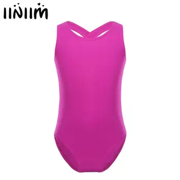 

iiniim Kids Girls Ballet Dancing Sleeveless Lace Back Ballerina Costumes Ballet Lyrical Dance Gymnastics Leotard for Kids