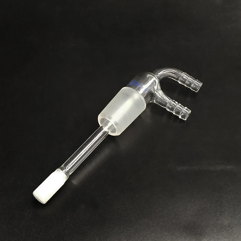 Gas input connector,Joint 24/29,Gas dispersion tube,Fritted,Small nozzle 10mm,Lower tube length 80mm,Air guide tube