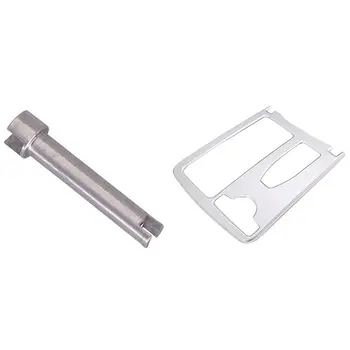 

Car Abs Central Console Cup Holder Frame Trim Silver with Knob Command Controller Repair Kit