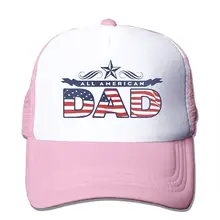 Бейсболка с сеткой для американского папы, унисекс, Регулируемая Кепка в Стиле Дальнобойщика, розовая