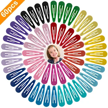 

60pcs Child hair clip Hair Barrettes Non-Slip Hair Clips 2 Inch Metal Hairpins Accessories for Kids