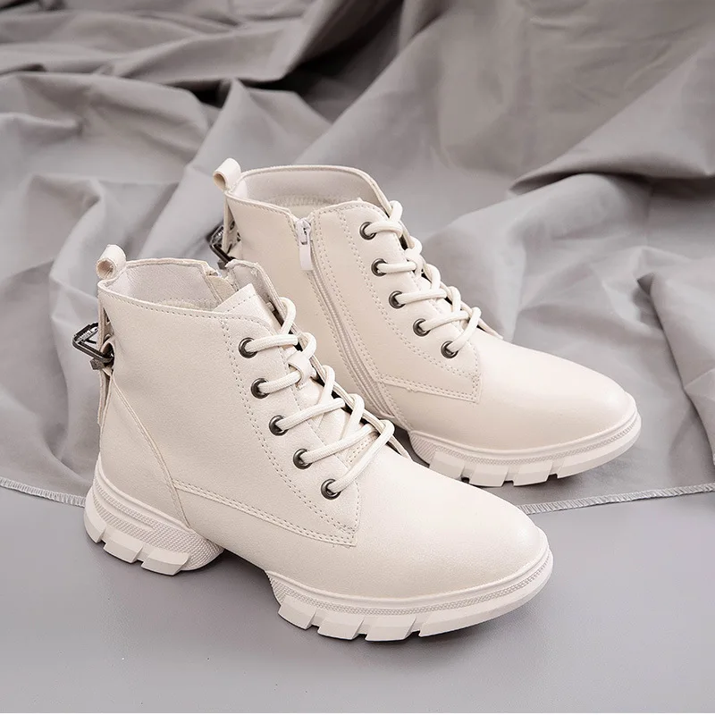 

2019 Autumn New Style Martin Boots Warm Women's British-Style Short Boots Women's Korean-style Versatile Students Campus Leather