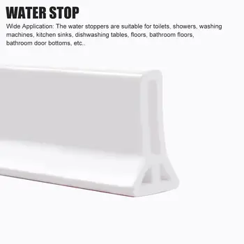 

Kitchen Water Stopper Threshold Strip Bathroom Supplies Dam Practical Collapsible Rubber Blocker Shower Barrier Flood Home Floor