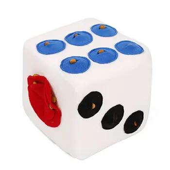 

Soft Fleece Imitation Dice Dog Snuffing Train Toy Snack Food Hidden Pet Toys