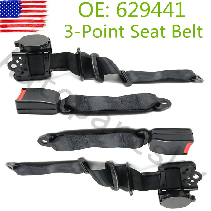 

629441 for Jeep CJ YJ Wrangler 1982-1995 3 Point Retractable Seat Belts 2PCS