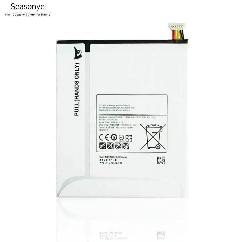 10 шт./лот 4200 мА/ч EB-BT355ABE запасная батарея для Samsung galaxy Tablet Tab A 8 0 T350 T355 T355C P350 P355C P355