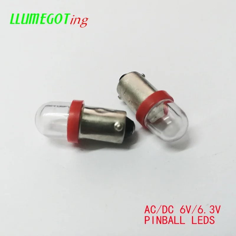 50 шт. BA9S T4W #44 #47 Круглый прозрачный купол 2x 5630SMD различные цвета неполярность AC DC 6V 6