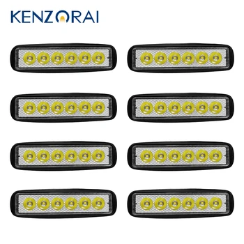 

8-pcs LED Work Light Off road Bar 1800lm 18w For SUV Motorcycle Tractor Truck UTV ATV 4x4 accessories offroad Driving Light