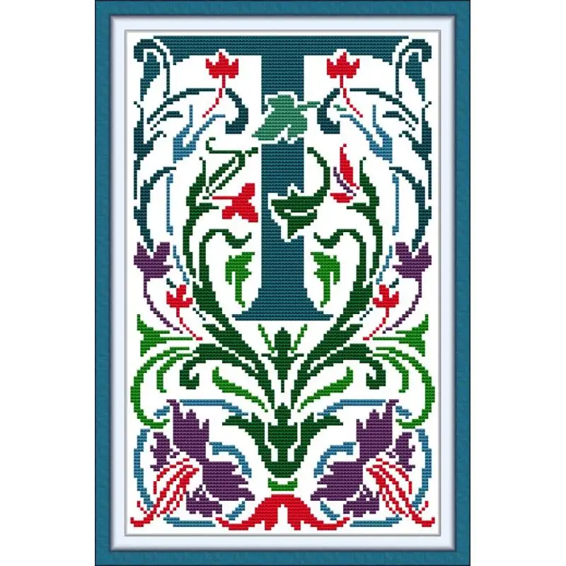 

Letter Joy Sunday Stamped Cross Stitch Kits Patterns 14CT 11CT Printed Counted DIY Handmade Art Craft Embroidery Needlework Sets