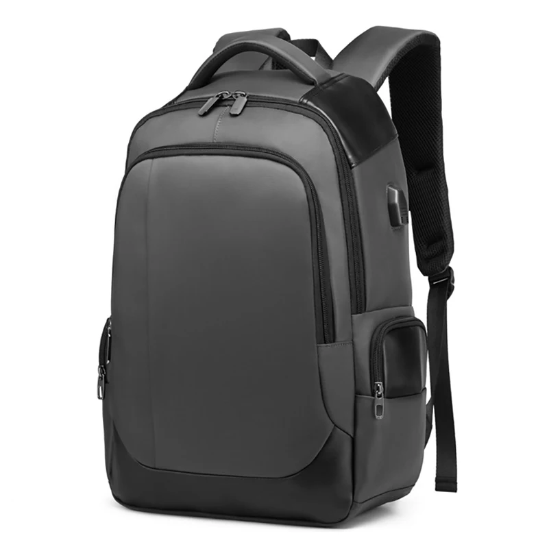 

Men Backpack Large Capacity Fit For 15.6 inch Laptop USB Charging Water-resistant Backpack Travel Fashion College Style Backpack