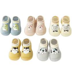 Infantil meias para o bebê meias quentes meias com solas de borracha para o recém nascido da criança do bebê da menina do menino crianças meias de inverno terry sliper