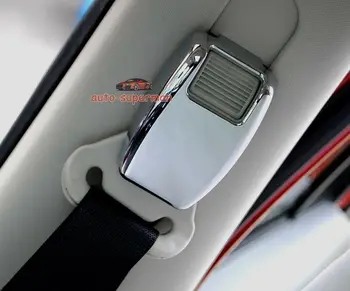 

Chrome B pillar Seat safety belt adjust cover trim For jeep Patriot 2007-2017