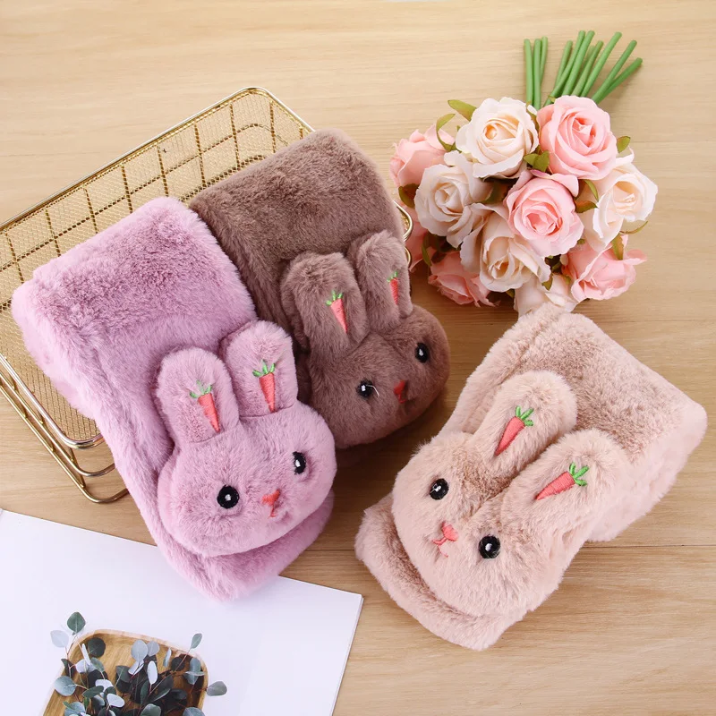 CYSINCOS/Зимний милый мультяшный шарф для малышей; утепленные удобные шарфы; теплые плюшевые мягкие шарфы для мальчиков и девочек